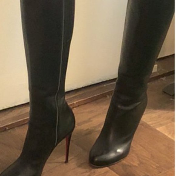 CHRISTIAN LOUBOUTIN KNEE-HIGH BOOTS - Picture 1 of 9
